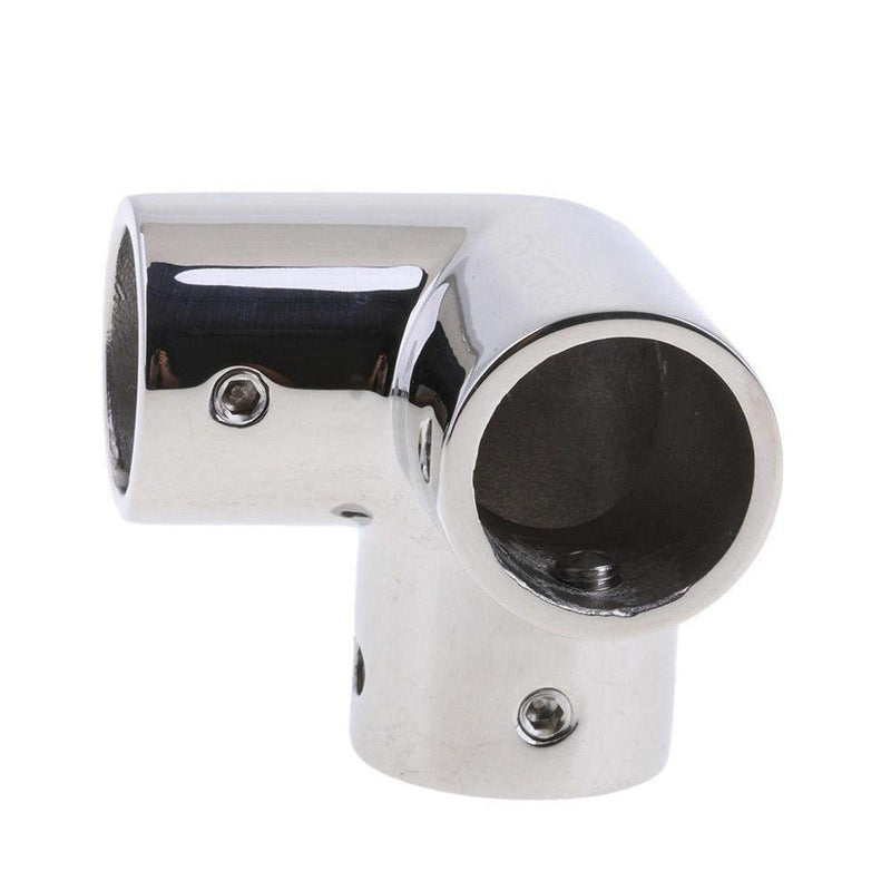 1Pcs Boat Marine 316 Stainless Steel 7/8"(22mm) 3 Way Corner Elbow Handrail Rail Tee Fitting 90 Degree 25.4mm /1"