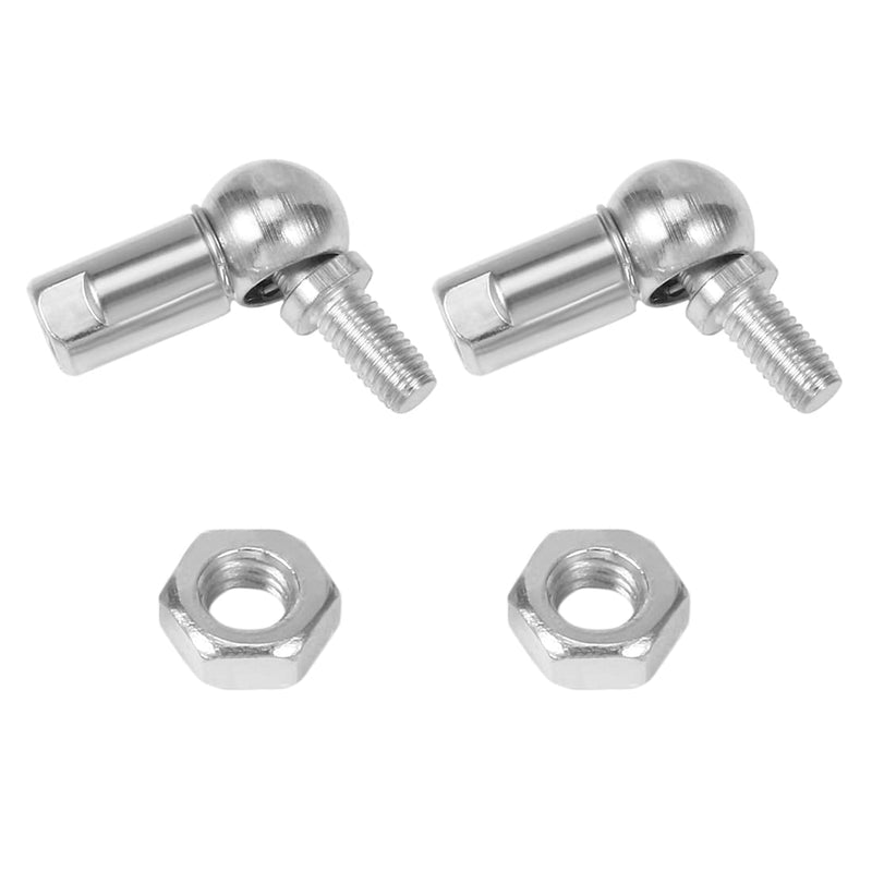 Ball Head Joint Rod End Bearing, 2pcs M10 Right Thread Ball Socket Universal Joints Carbon Steel Angle Ball Joint Fitting for Automotive, Hinged Door, Cupboard M10 (2pcs)