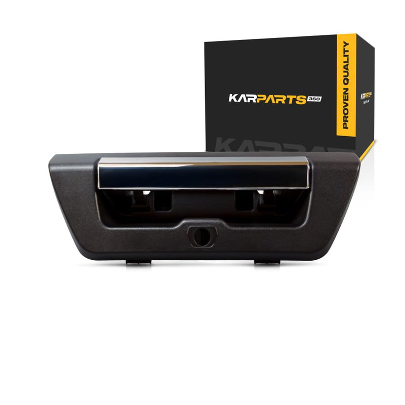 KarParts360 for Ford F-150 Tailgate Handle 2015 2016 2017 | Power Locking | w/Camera Hole | Textured Black Bezel w/Chrome Lever | Plastic | FL3Z9943400AA