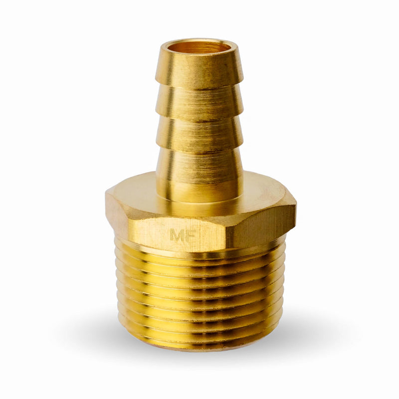 MAACFLOW Brass 3/4" Male NPT to 1/2" Hose ID Barb Barbed Hose Fitting Adaptor Connector (Pack of 1) 1/2" Barb x 3/4" Male NPT Pack of 1