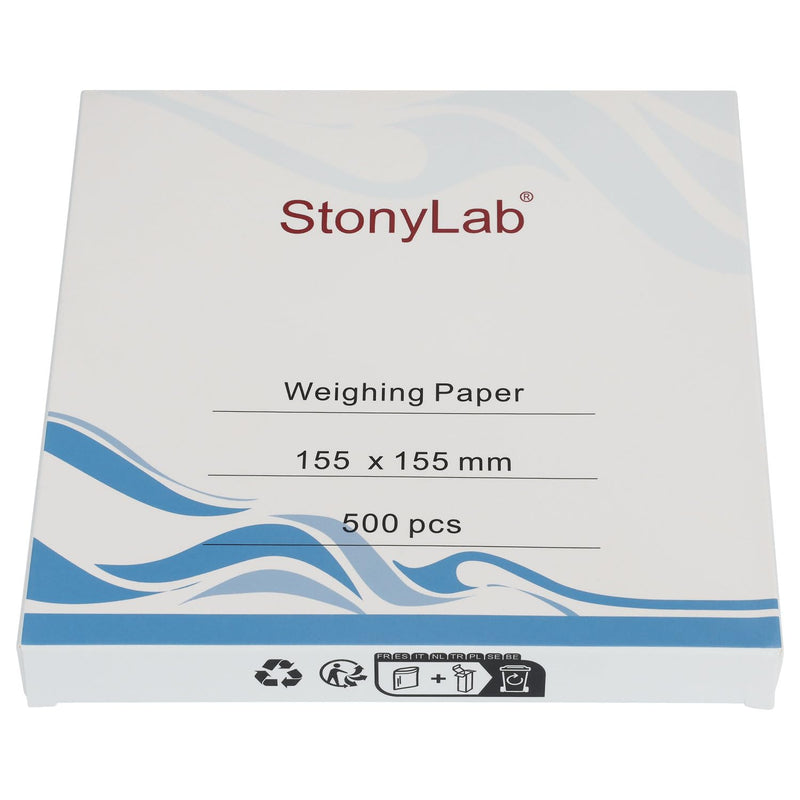 stonylab Weighing Paper, 150 x 150 mm Nitrogen-Free Sample Scale Papers Analytical Balance, for Laboratory Research, Pack of 500