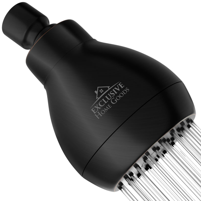 High Pressure Shower Head - Powerful Deluxe Bathroom Showerhead with Strong Spray Stream Universal Fit Works with High and Low Water Flow 1.8 1.8 GPM Oil Rubbed Bronze