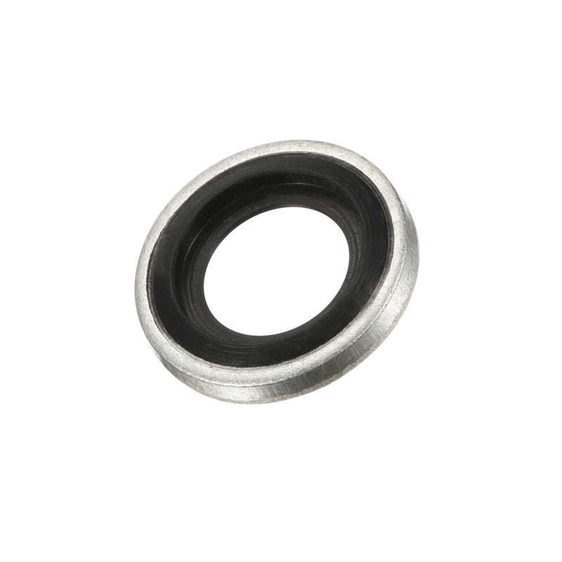MECCANIXITY Bonded Sealing Washers M10 15.8x10.7x2mm Carbon Steel Nitrile Rubber Gasket, Pack of 12