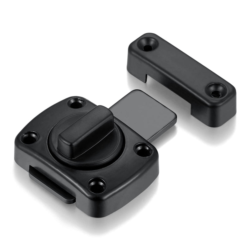2 Packs Rotate Bolt Latch Gate Latches Safety Door Lock,Pet Door Lock, Cabinet Furniture,Windows,Bathroom，Antique Lock Gate Latches Wine Cabinet Closet Door Latches (Black_2 Pack) Black_2 Pack