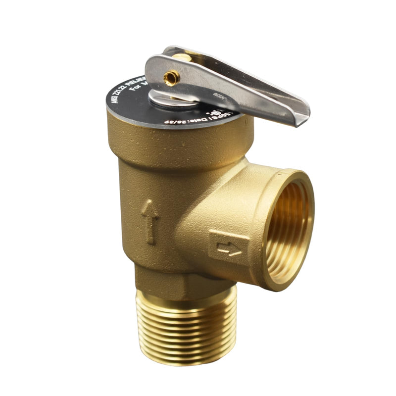 VAV Pressure Relief Valve, 3/4" NPT Female Thread, 150 PSI, Lead-Free Copper, Water Heater Compatible, CSA LISTED