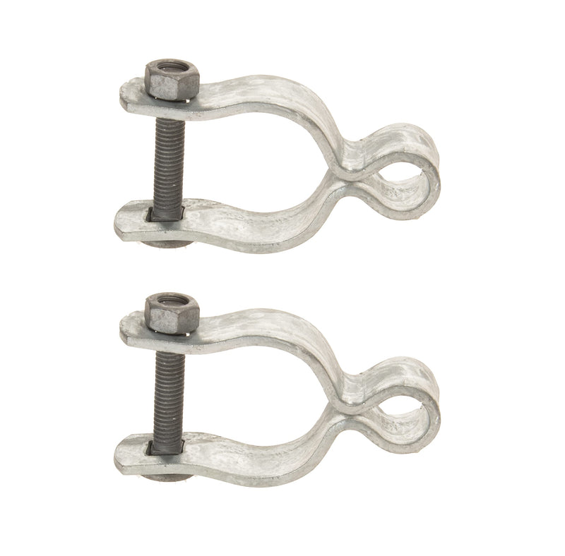 2 Pack Chain Link Fence Frame Gate Post Female Hinge with Bolts and Nuts (1-3/8 Inch) 1-3/8 Inch