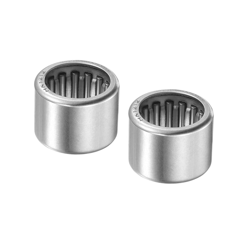 2pcs HK1212 Needle Roller Bearings - [12mm x 16mm x 12mm] Open End for Gearbox Use, Chrome Steel Rollers 12mm x 16mm x 12mm 2