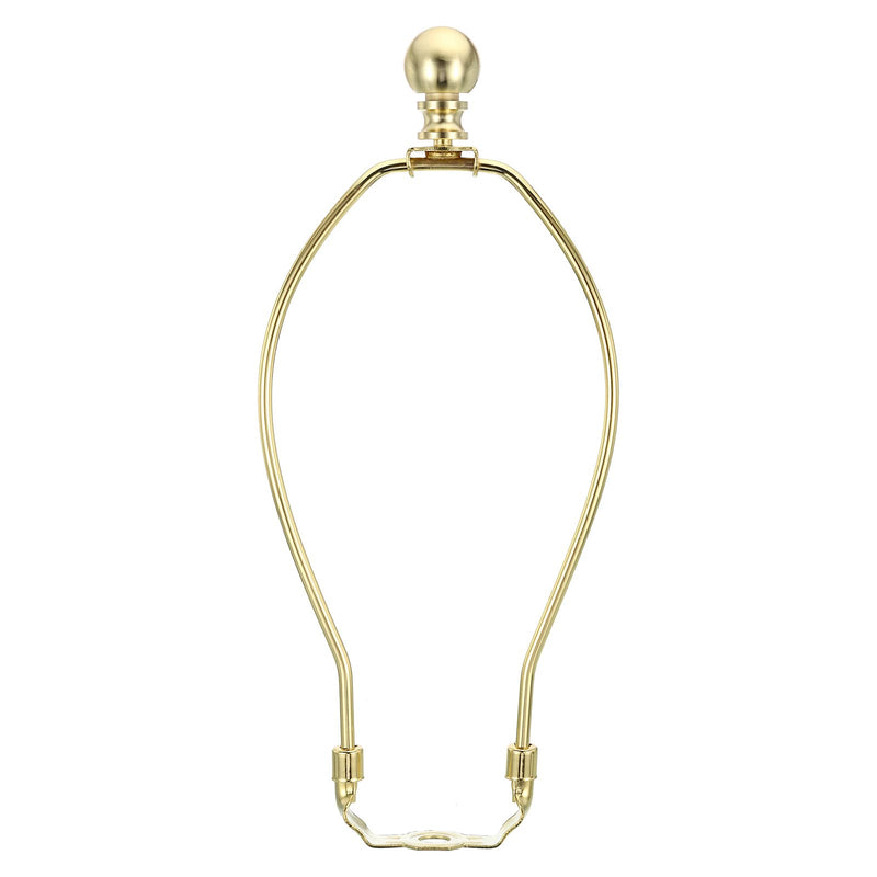 PATIKIL 9 Inch Lamp Harp Kit with Finial, 1 Set Detachable Lamp Shade Bracket Holder, DIY Lighting Accessories for Table Lamps Floor Lamps, Gold Tone