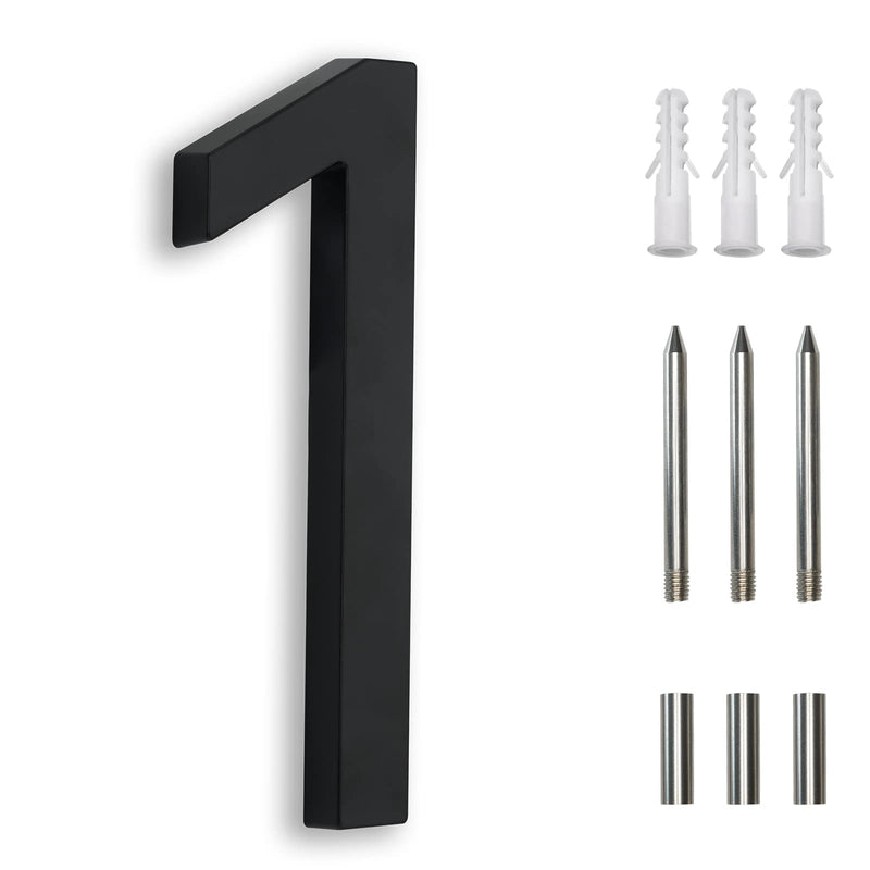 7 Inch House Numbers For Outside modern,Address Numbers For Houses Numbers For Address On House Metal Black Large Modern House Number Door Numbers For House Floating Flush Mount Zinc Alloy Black 1