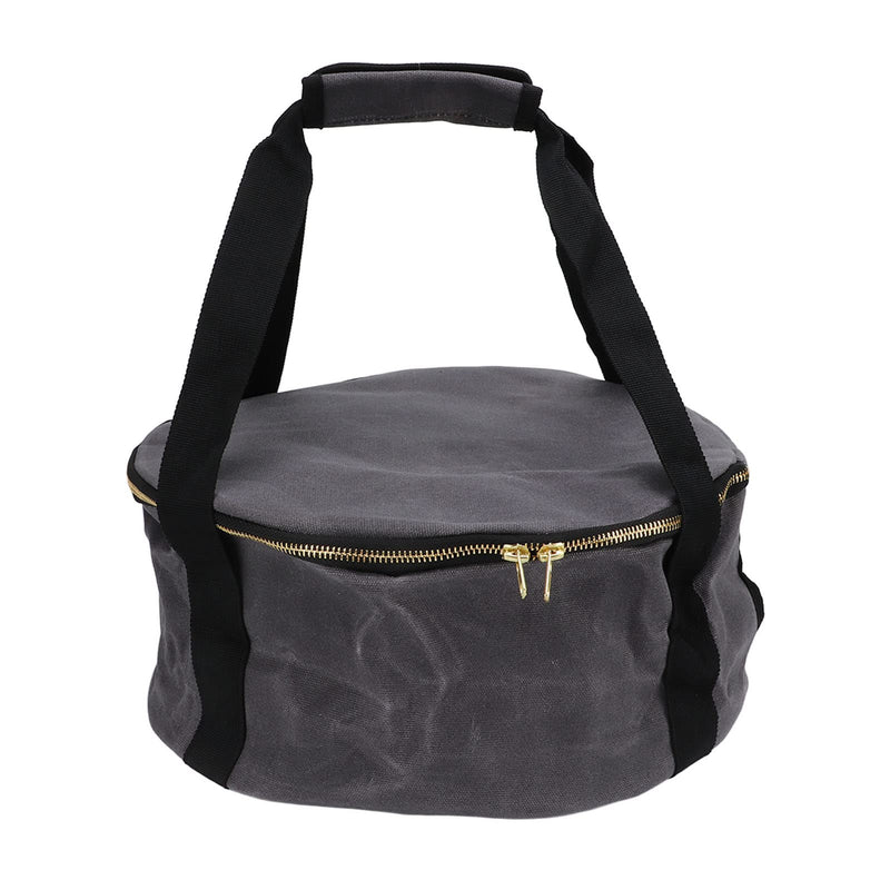 Dutch Pot Storage Bag Dustproof Cast Iron Cookware Bag Heavy Duty Enamel Pot Travel Bag for Cookware Frying Pans Utensils Camping(Dark grey)