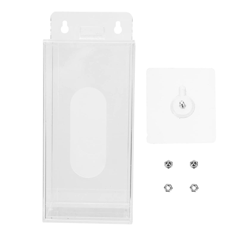 Wall Mount Glove Dispenser Mask Holder Storage Box Acrylic Wall-Mounted Organizer for Labs Hospitals Offices Food Service 9.44 X 3.93 X 3.74 in