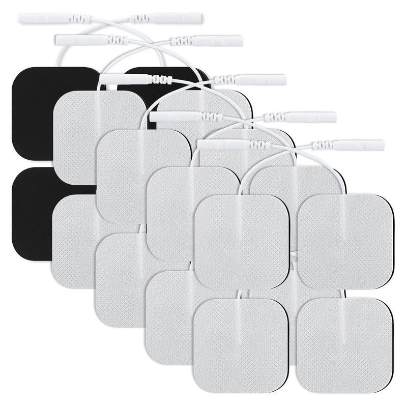 TENS Unit Replacement Pads, Self-Adhesive Electrode 20PCS, 2"x2" Electrode Pads for Muscle Stimulator Massager, Self-Adhesive TENS Pads for Electrotherapy White