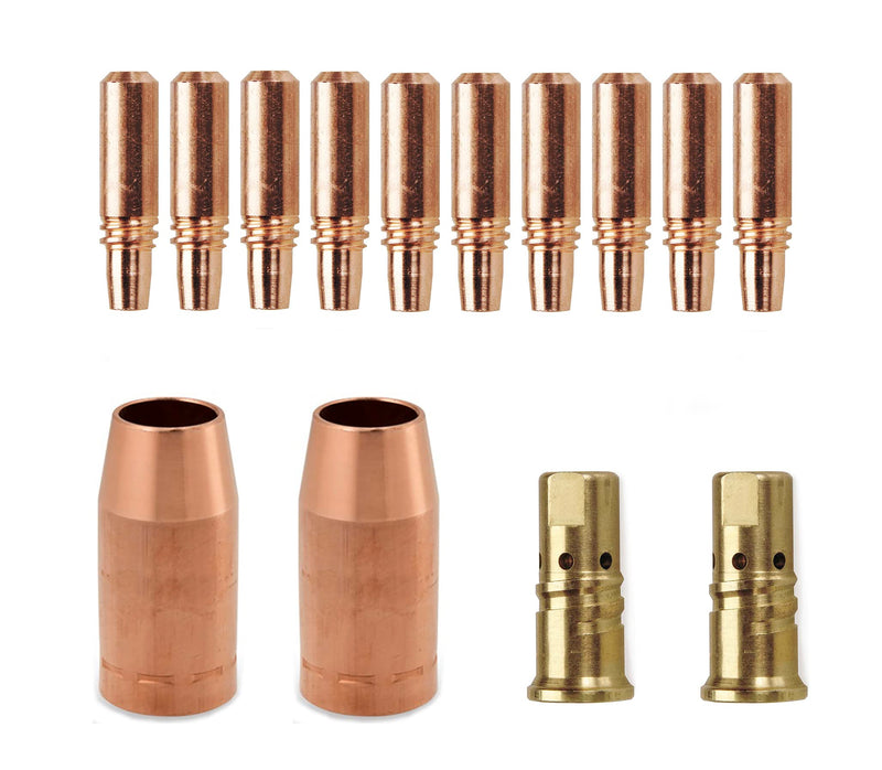 Mig Kit Replacement For 10-PK Miller Fastip & 2-PK 198855 Nozzle & 2-PK 206195 Diffuser Fits Miller Spoolmatic 15A & 30A and Miller XR Series Mig Gun (.040"/.035"(AL Wire) Kit 14-PK) .040"/.035"(AL Wire) Kit 14-PK