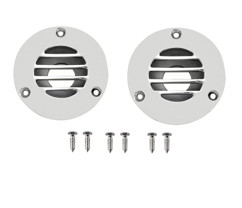 1/2 Pack Marine Grade Stainless Steel 316 Cut Out Boat Floor Deck Drain Drainage Hardware Replacement Accessories for Boat Yacht Deck W/Screws 1