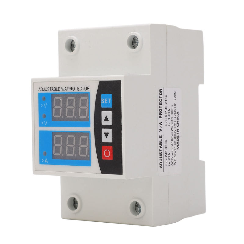 Hilitand Over Under Voltage Protector 2 Display Self Resetting Current Limit Din Rail Protective Device 240V to 300V 63A