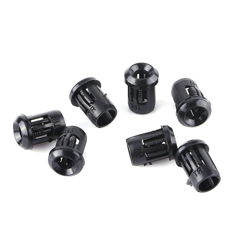 50pcs 3mm, 5mm, 8mm, 10mm LED Black Nylon Sockets Diode Holder Lamp(3mm/0.12in)
