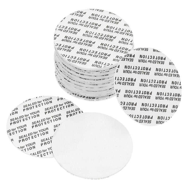 PATIKIL 43mm/1.69" Foam Lid Liner, 100 Pack PS Foam Resistant Tamper Pressure Sensitive Seal for Bottle Cap Liners Seals 43mm/1.69"