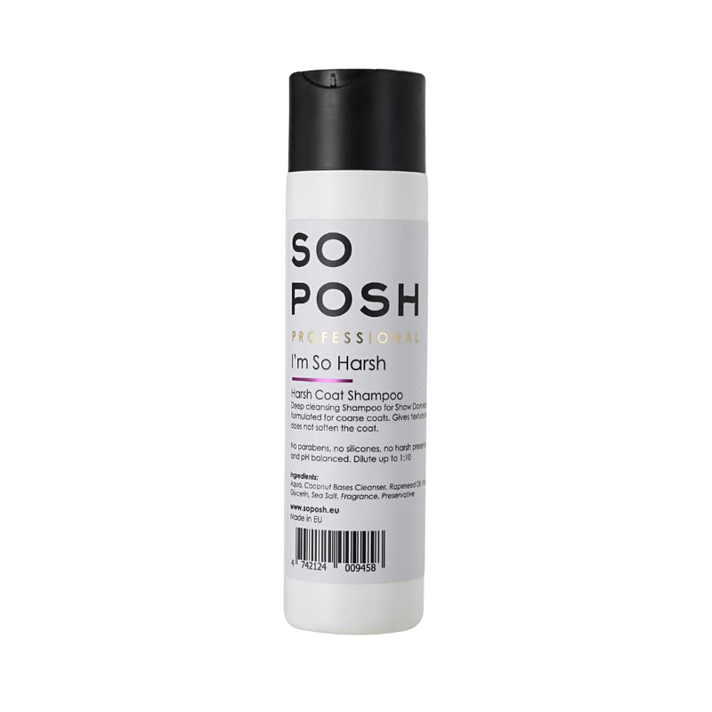 So Posh I'm So Harsh Dog Shampoo - with Sea Salt, Perfect for French Bulldogs, Terriers & Schnauzers, Texturizing, Deep-Cleansing, Sulfate & Paraben Free, 1:10 Concentrate. 8.4 Oz - PawsPlanet Australia