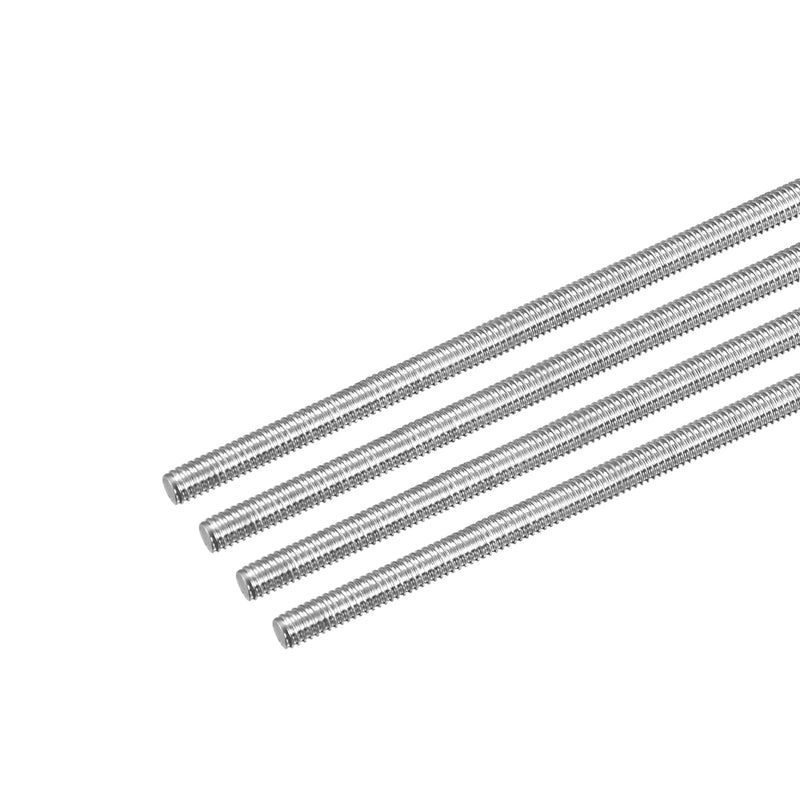 MECCANIXITY Fully Threaded Rod M4 x 500mm 0.7mm Thread Pitch 304 Stainless Steel Right Hand Threaded Rods Bar Studs 4 Pack