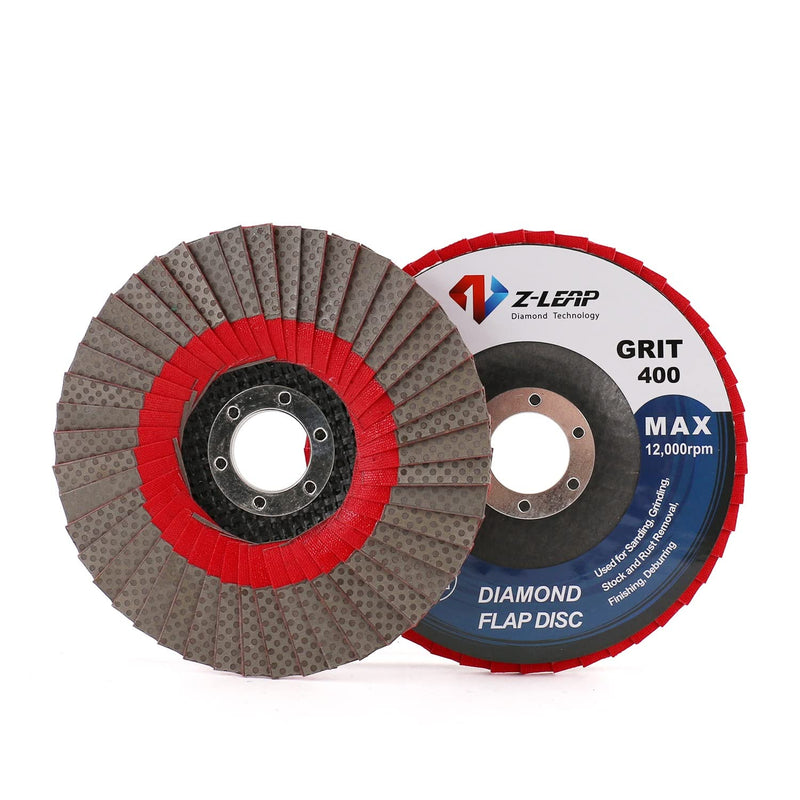5Inch/125mm 400 Grit Flap Grinding Wheels Sanding Abrasive Disc Diamond Pad with 7/8" Arbor for Marble Metal Concret Grit 400#