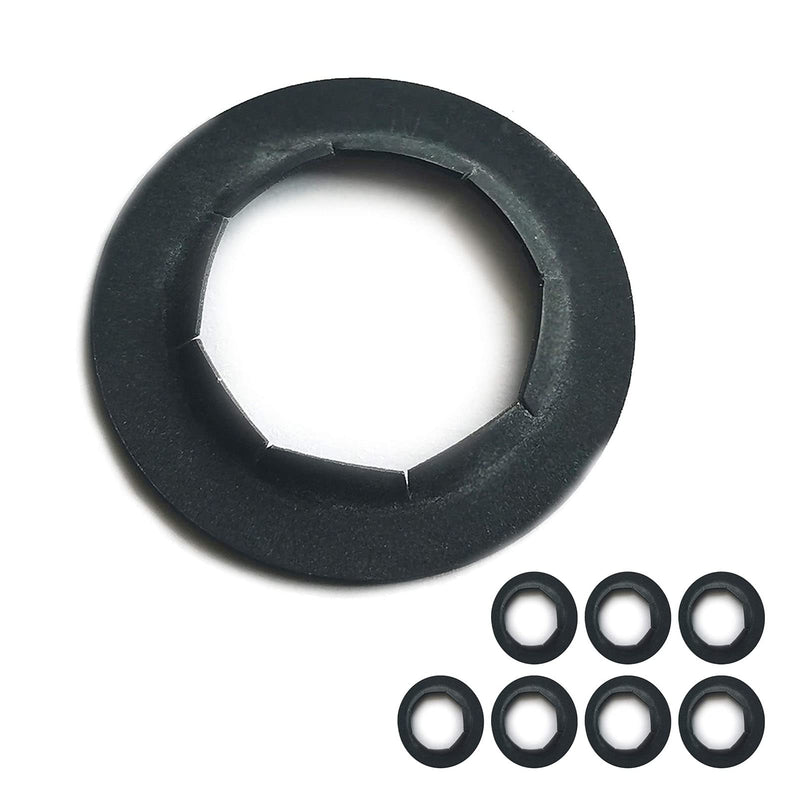 (8-Pack) 1/2" Axle Push Nuts, Dolly Wheel Lock Washers with Oiled Phosphate Finish - Fit 1/2” Axle Rods on Dollies, Yard Trailers, and Lawn Wagons 1/2" (0.5 inch) Black