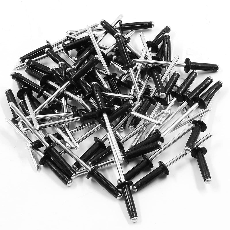 60 Pcs Aluminum Tri-Fold Rivets, 5/32" x 5/8" Tri Grip Rivets Assortment Blind Rivets Pop Rivets, Black 5/32" x 5/8" - NewNest Australia