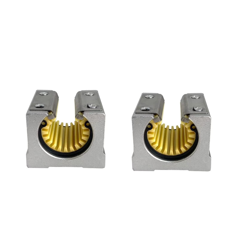SBR20UU Bearing Blocks, 2Pcs Engineering Plastic 20mm Open Sliding Slider Block for SBR20 Linear Motion Shaft Guides Slide Rails as CNC Linear Rail Kit