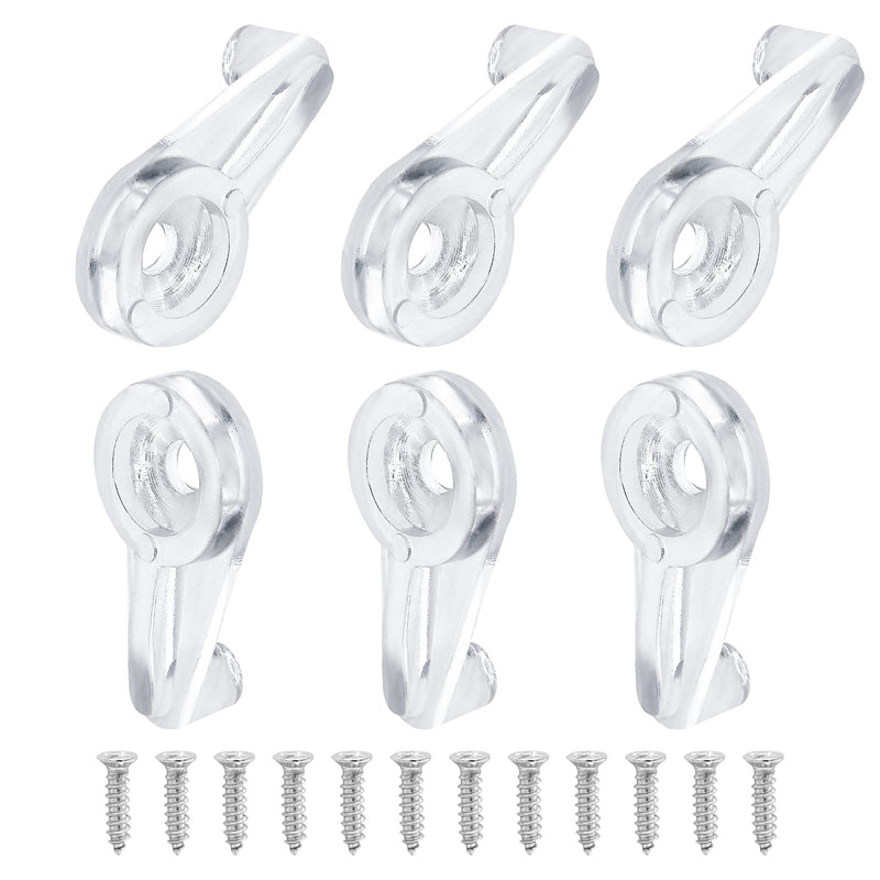 120 Pcs Glass Window Retainer Clips Kit, Transparent Mirror Fixing Clips Glass Door Holder Cabinet Panel Bracket with Screws for Fixing Glass 120