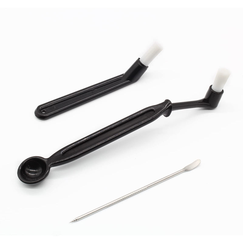 Coffee Machine Cleaning Brush, Nylon Espresso Machine Brush Coffee Cleaning Tool Set with Spoon for Espresso Machine Group Head, Pack of 3