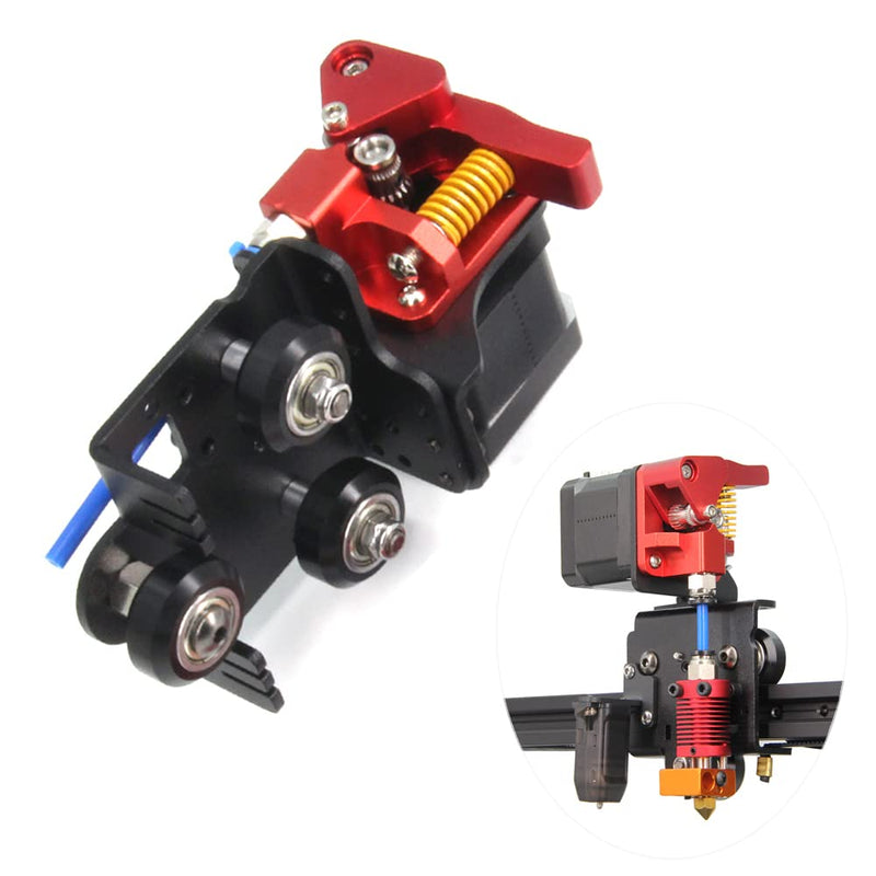 Ender 3 Direct Drive Upgrade Kit Aluminum Plate with Dual Gear Extruder Kit with Motor Easy Print TPU Flexible Filament for Ender3/3 V2/3 Pro/CR10 (Aluminum Plate+Dual Extruder+Motor Kit) Aluminum Plate+Dual Extruder+Motor Kit