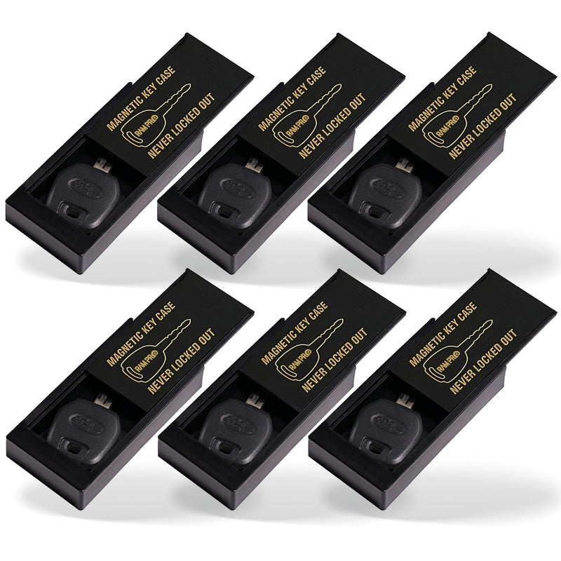 RamPro Hide A Key Magnetic Key Holder Under Car - for Your Car So You Never Lock Out - Store a Spare Key for Your Home, Storage, Office, or Vehicle - 6 pack
