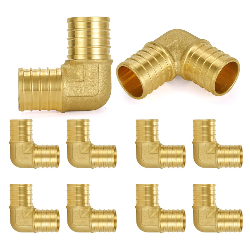 10PACK GUOFIS PEX Crimp Elbow Fitting,1-Inch(PEX1807062-10) 10Pack