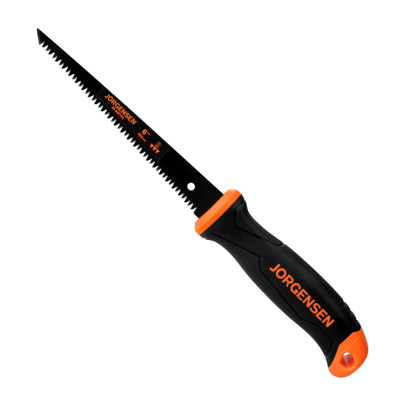 Jorgensen Drywall Saw & 6-inch Jab Saw, Keyhole Saw with Ergonomic Handle,Triple Ground Teeth, Faster Cutting Pumpkin Saw, Sheetrock Saw, Wallboard Saw with 8-TPI Bi-metal Blade,Pumpkin Carving Tools