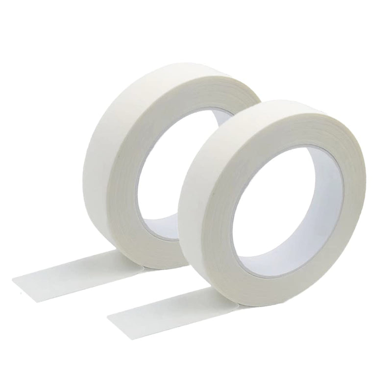 Beige White Masking Tape, 1 Inch x 55 Yards, 2 Rolls, Painters Tape for Painting, Home, Office, School Stationery, Arts, Crafts, Decoration 1Inch 2 Rolls Beige White