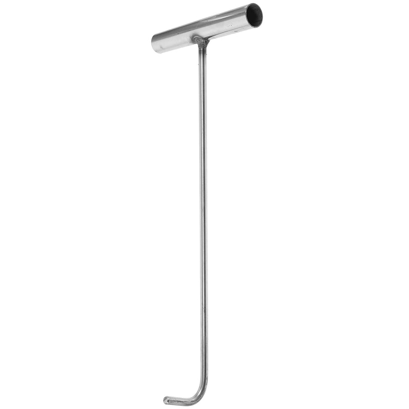 GANAZONO Stainless Steel Manhole Cover Hook Metal T-Hook Storm Drain Cover Hooks Tool Hooks Drain Cover Lifting Hooks Rolling Door Hook 38X16.2CM