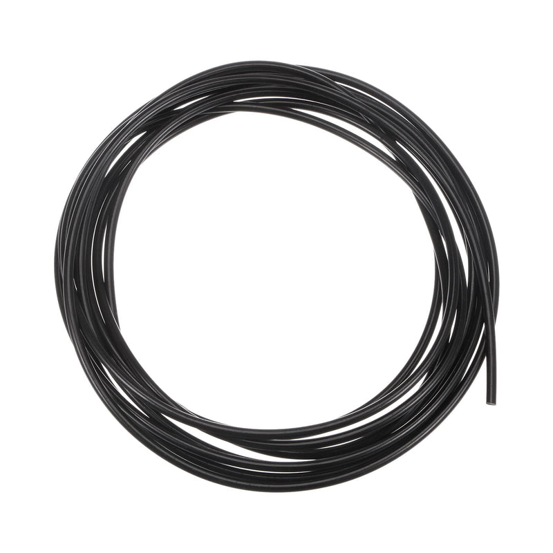 HARFINGTON Polyurethane Round Belts 3mm Dia 9.84ft(3 Meters) Length Smooth Surface PU Urethane Belt for Drive Transmission, Black 3mmx3 Meters