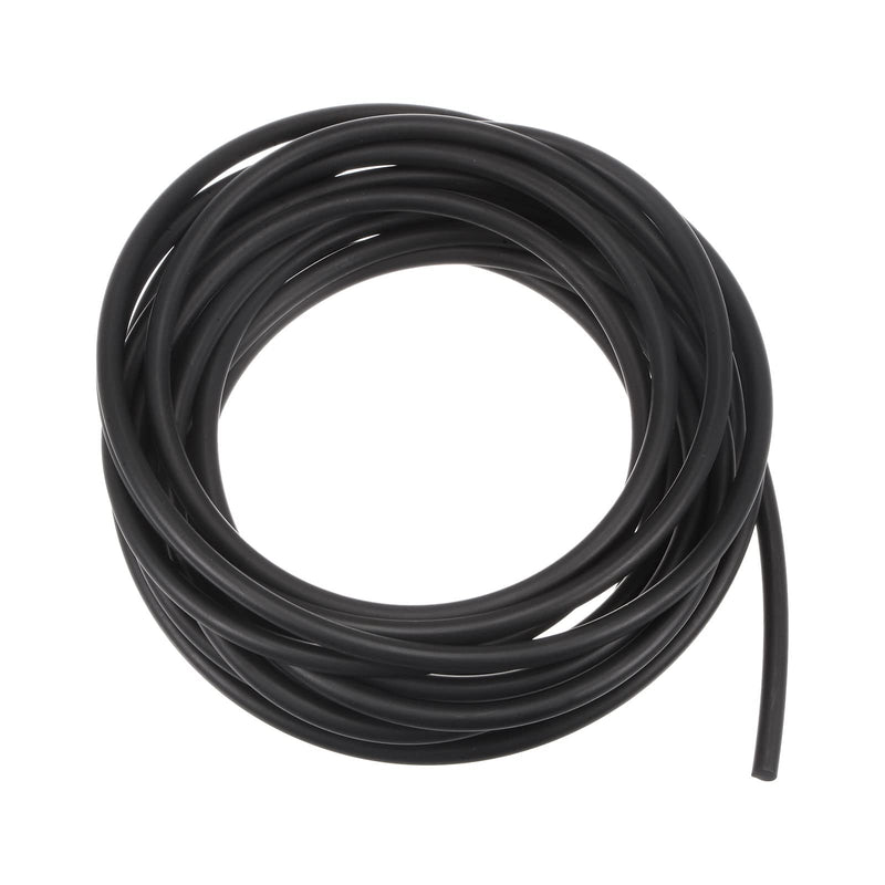 HARFINGTON Polyurethane Round Belts 5mm Dia 16.4ft(5 Meters) Length Smooth Surface PU Urethane Belt for Drive Transmission, Black 5mmx5 Meters