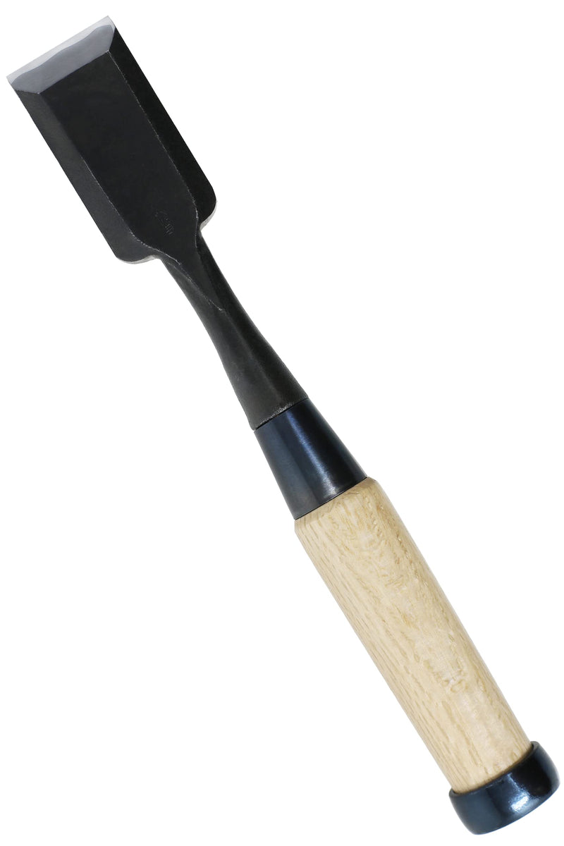 KAKURI Japanese Wood Chisel for Woodworking 1-1/4" (30mm), Made in JAPAN, Japanese Chisel Oire Nomi, Razor Sharp Japanese High Carbon Steel Blade, White Oak Wood Handle 30mm
