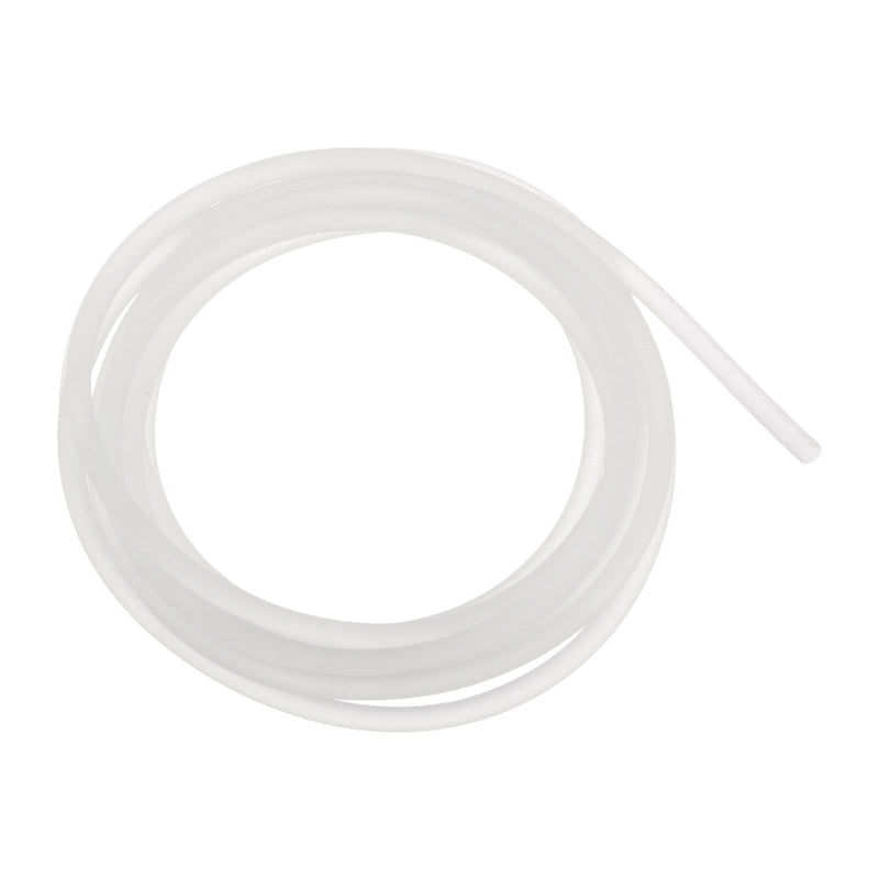 HARFINGTON Polyurethane Round Belts 5mm Dia 9.84ft(3 Meters) Length Rough Surface PU Urethane Belt for Drive Transmission, White 5mmx3 Meters