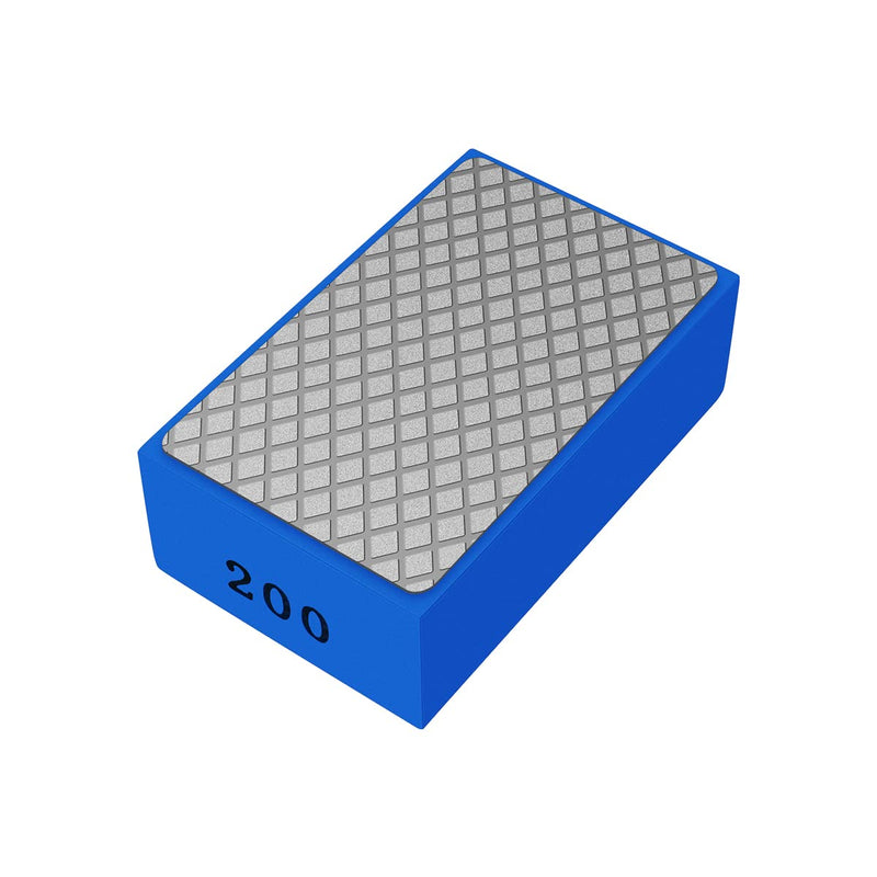 1 Pcs Diamond Hand Pad Sanding Block Sharp Glass Grinding Polishing Pad Sanding Block Foam Backing Hand-Held Sanding Block for Sanding Polishing Marble Tile Ceramics (200#) 200#