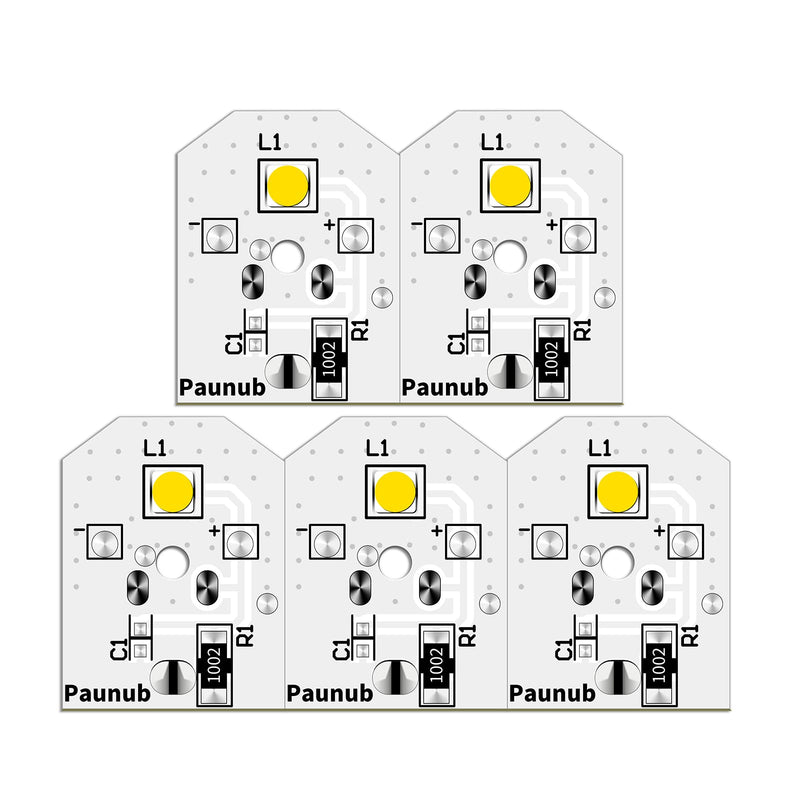 New Upgraded WR55X11132 Refrigerator Bulb Light Replacement Led Compatible WR55X25754 WR55X26486 WR55X30602 EAP12172918 4590213 AP6261806 PS12172918, No-Include Plastic Cover, Waterproof, 5PCS in One