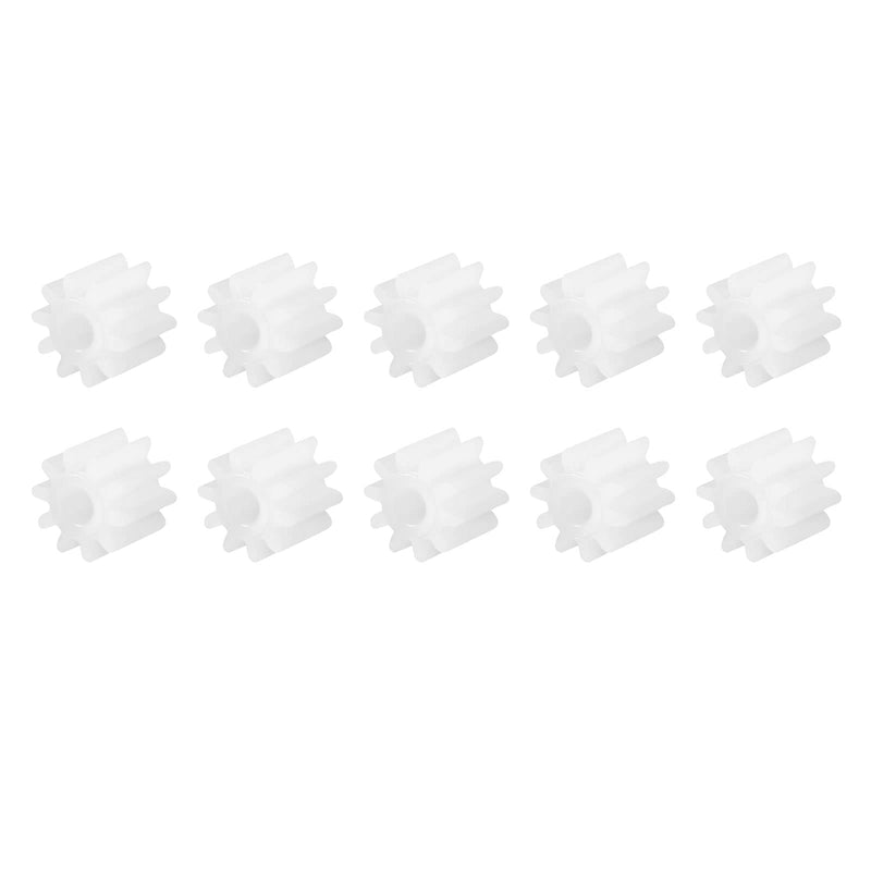 DMiotech 10 Pack 10 Teeth Plastic Gears Model Reduction Gear Plastic Worm Gears for DIY Model