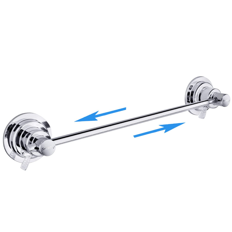Suction Cup Extendable 17-29" Stainless Steel Towel Bar (Chrome Plating) Chrome Plating