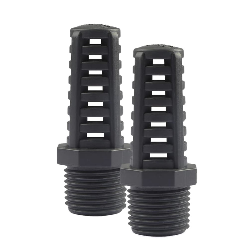 TOMEX 1/2 Inch Threaded Suction/Overflow Strainer, Screen Strainer 1/2 Inch (2 Pack) 1/2"
