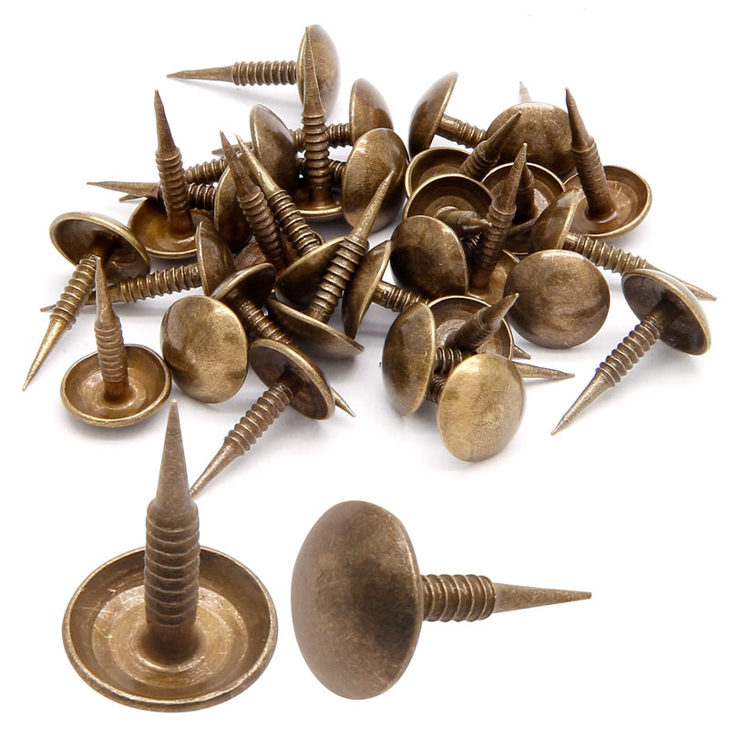 Piutouyar Bronze Upholstery Tacks, Decorative Tack, Furniture Tacks Pins 8mm x 15mm / 0.31 Inch x 0.6 Inch, Upholstery Nails for Sofa, Door, Jewelry Box(100Pcs) style2