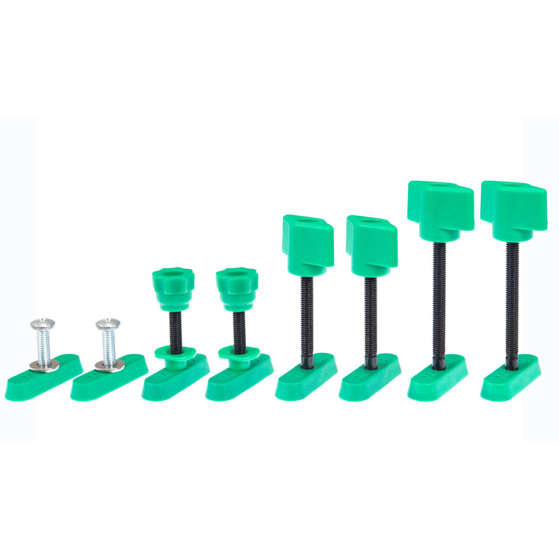 Microjig Matchfit DV-HK4.5K2-VP Dovetail Hardware Variety Pack 2.0 Green/Black 4.86in x 1.26in x 3.5 in Dovetail Track Hardware