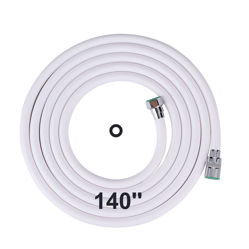 Shower Hose, 140 Inches Extra Long Shower Head Hose Extension for Bathing Toilet Cleaning Dogs Bathroom Bathing White Handheld Shower Hose 140inch