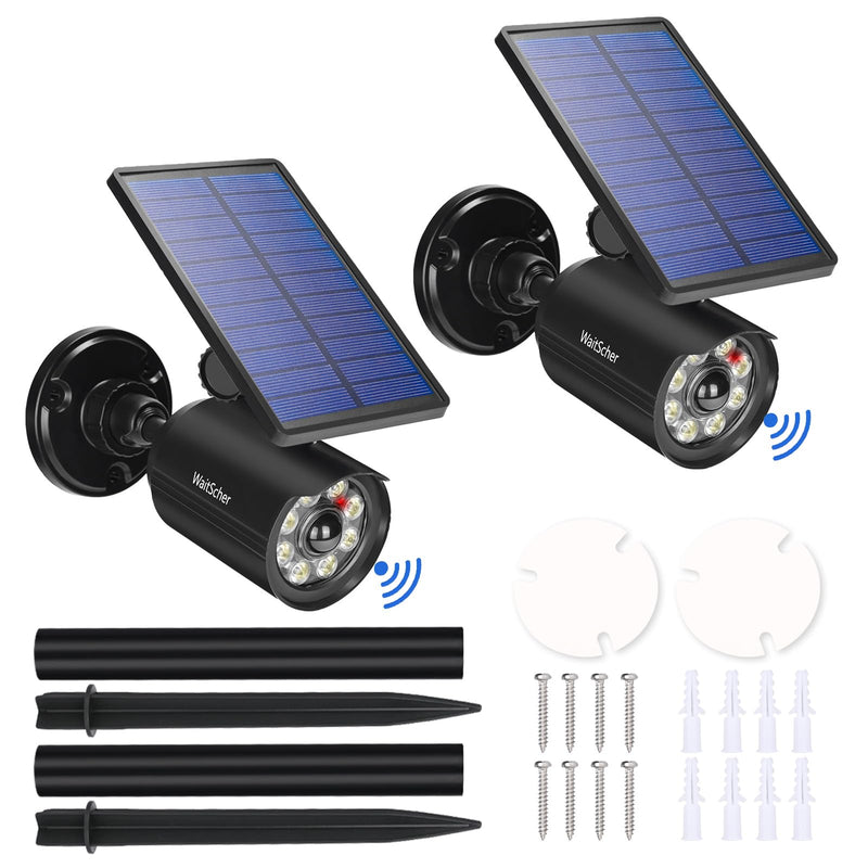 Solar Lights Outdoor Motion Sensor Flood Lights IP67 Waterproof 3600mAh Security Light for Front Door,Garage, Driveway, Yard, Deck(2pack) 1800lm-2Pack