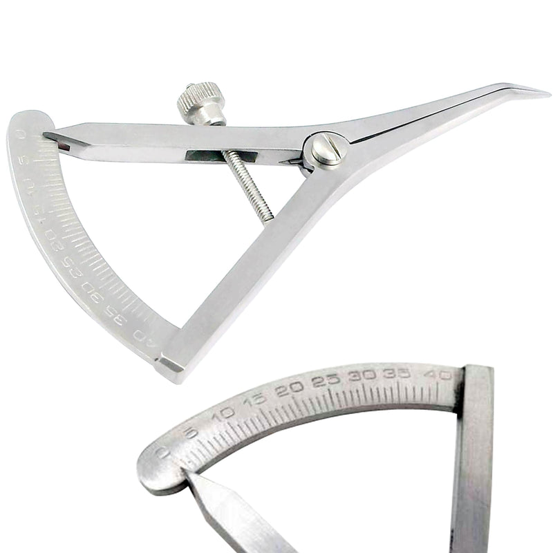 Stainless Steel Castroviejo Caliper Dental Graduated 0-40mm Angled 3.5"