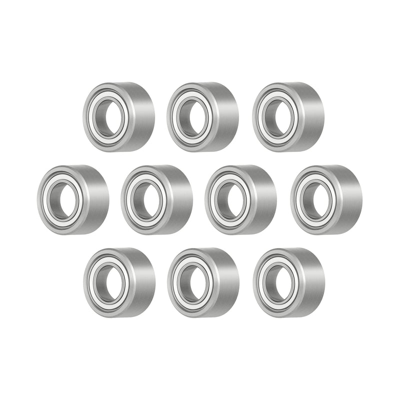 R2ZZ 10 PCS Deep Groove Ball Bearing ID 1/8"×OD 3/8"×Width 5/32" Double Metal Shielded Ball Bearing Chrome Steel P0 Z2 Bearing for Industrial Machine,Power Tools and Mechanical Equipment R2ZZ Size 1/8"×3/8"×5/32"